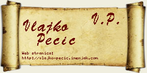 Vlajko Pecić vizit kartica